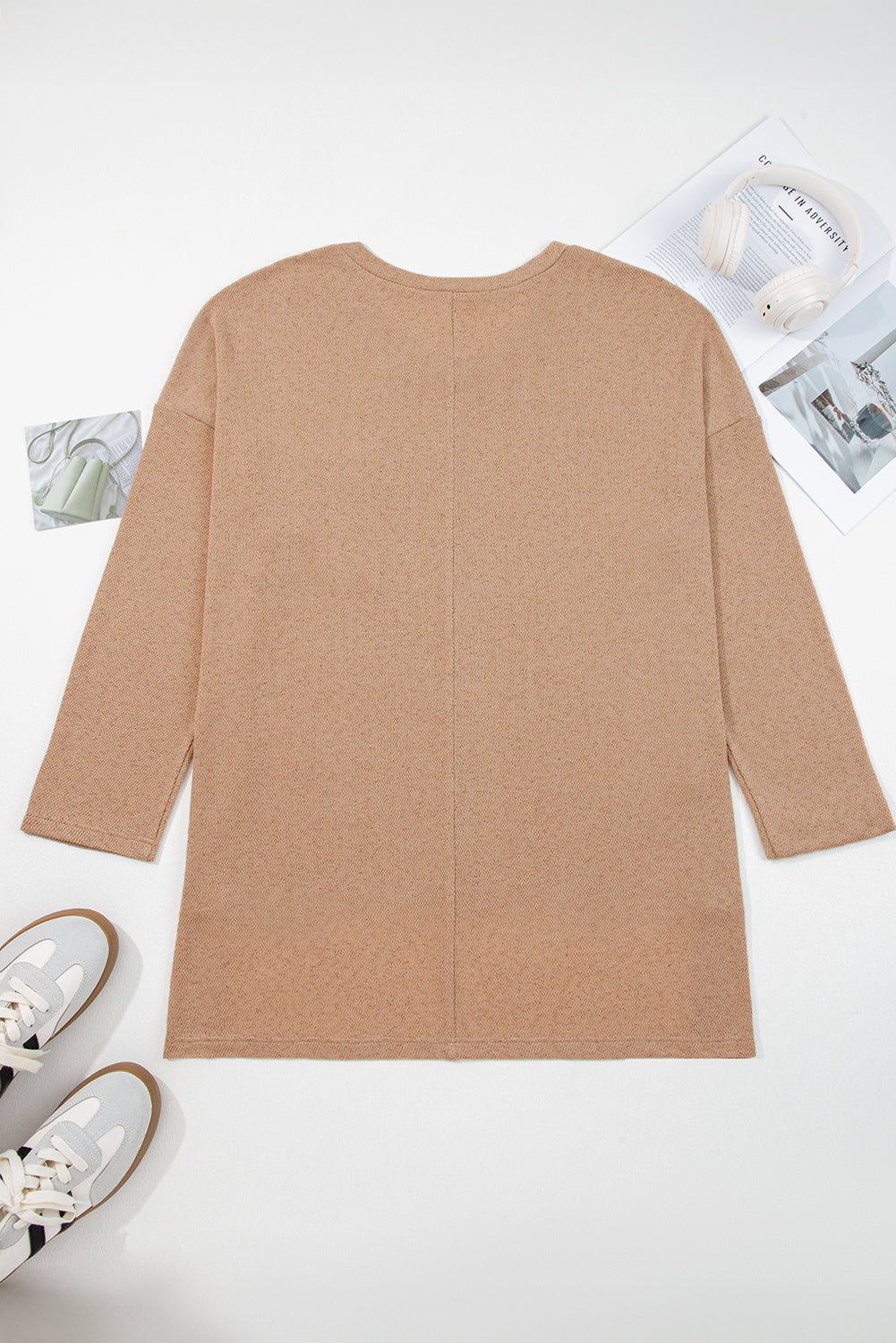 Abby Shoulder Knit Tunic PLUS Top