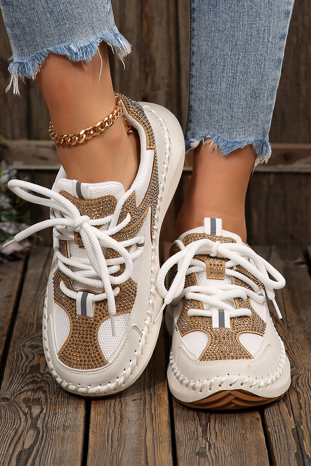 Abigail Lace Up Breathable Sneakers