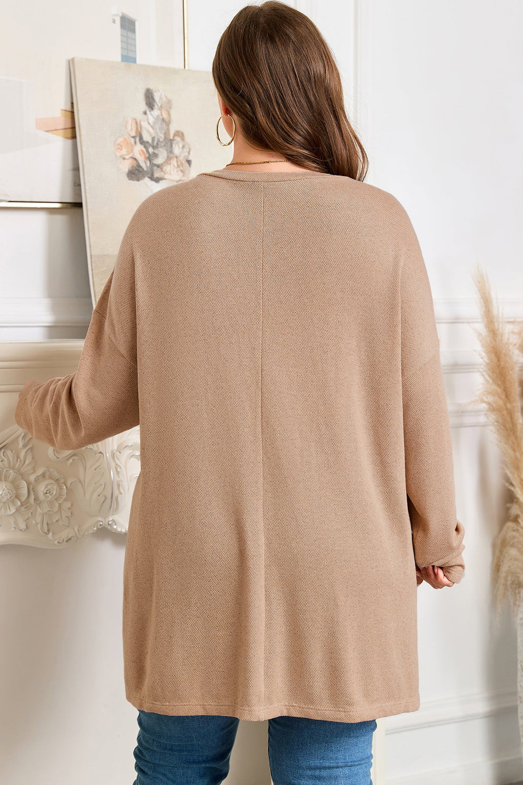 Abby Shoulder Knit Tunic PLUS Top