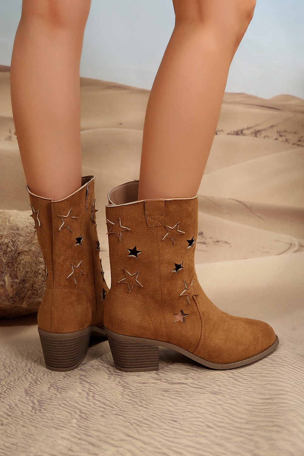 Western Star Decor Suede Boots