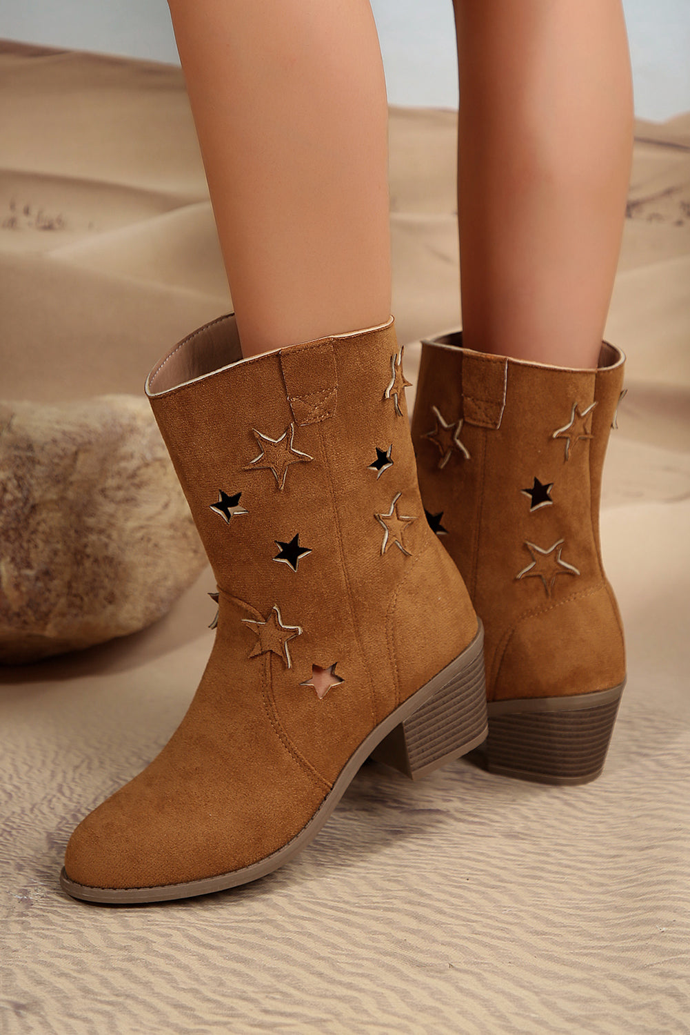 Western Star Decor Suede Boots