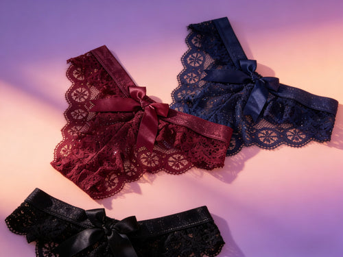 3 Pack Lace Bow Cheeky Panty