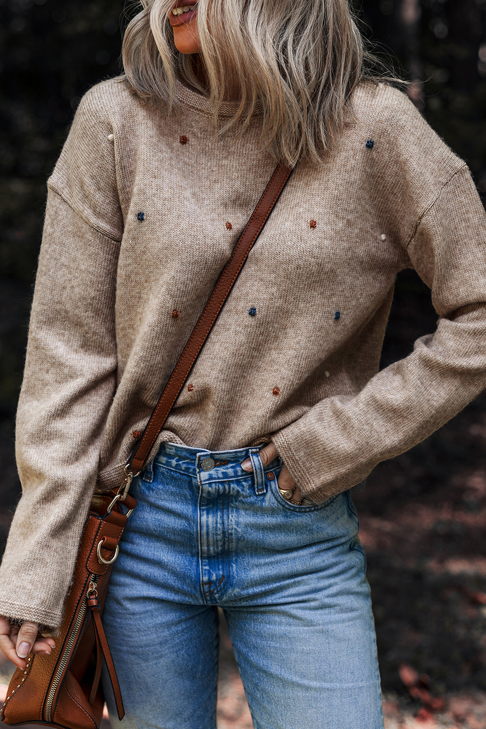 Abigail Detail Drop Shoulder Sweater